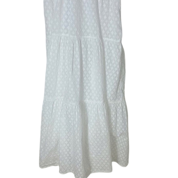 NWT Madewell White Crinkled Georgette Maxi Dress V-Neck Flutter Sleeves Size 8 - Picture 16 of 16